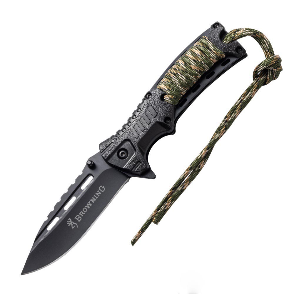 Cuchillo de exteriores (1) Navaja Táctica Cuchillos Browning Cuerda Camping Militar - Imagen 1